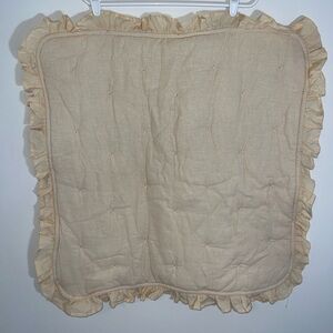 Anthropologie quilted Ruffled pillow case Cover set of 2